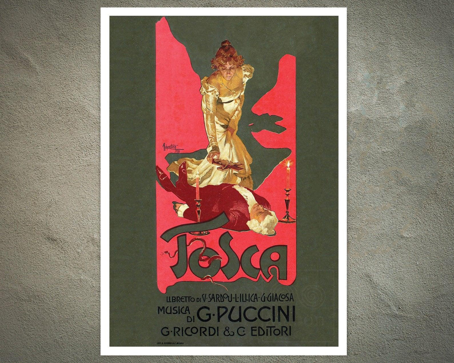 Adolfo Hohenstein "Tosca" (c.1899) - Mabon Gallery