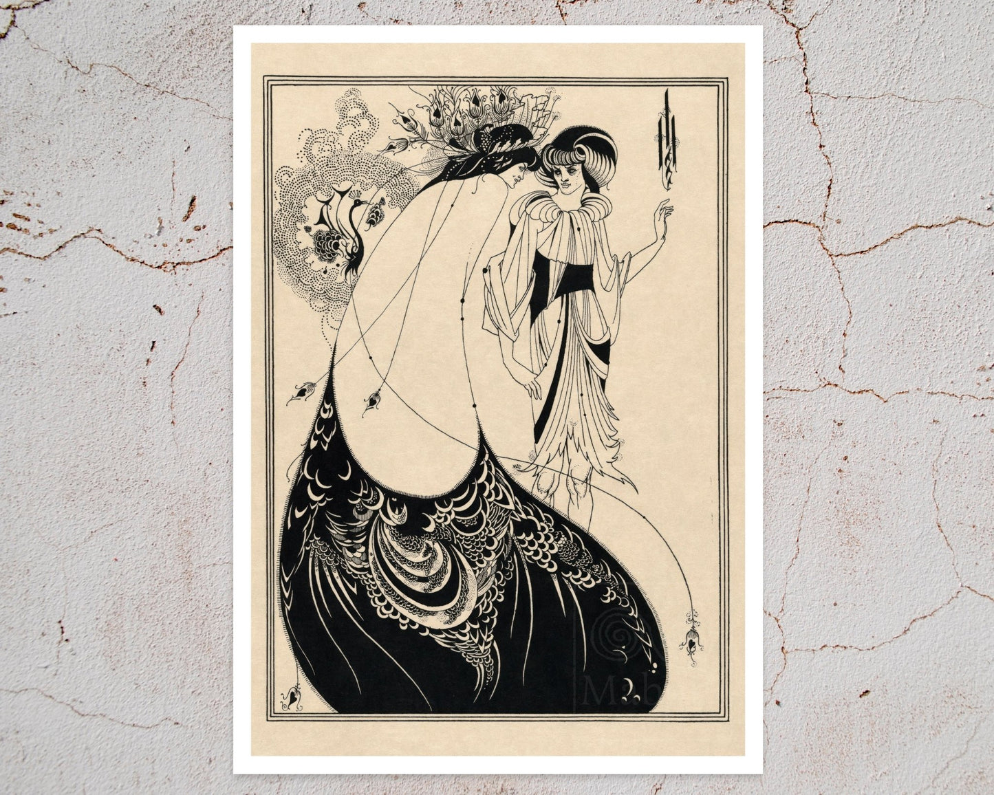 Aubrey Beardsley "Salomé: The Peacock Skirt" (c.1907) - Mabon Gallery