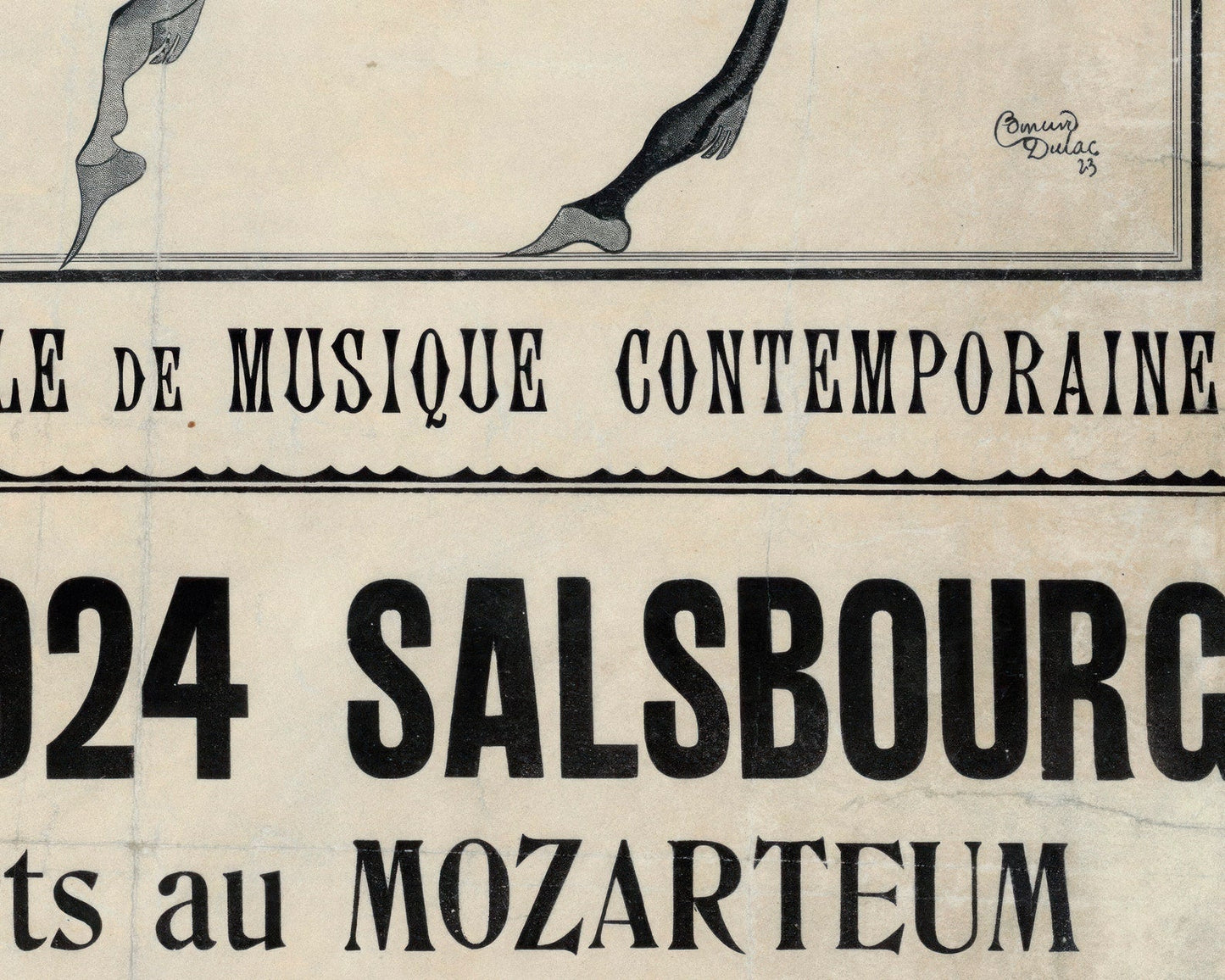 Edmund Dulac "Salzburg Mozarteum - Concert Festival 1924" Vintage Advertising Poster - Mabon Gallery