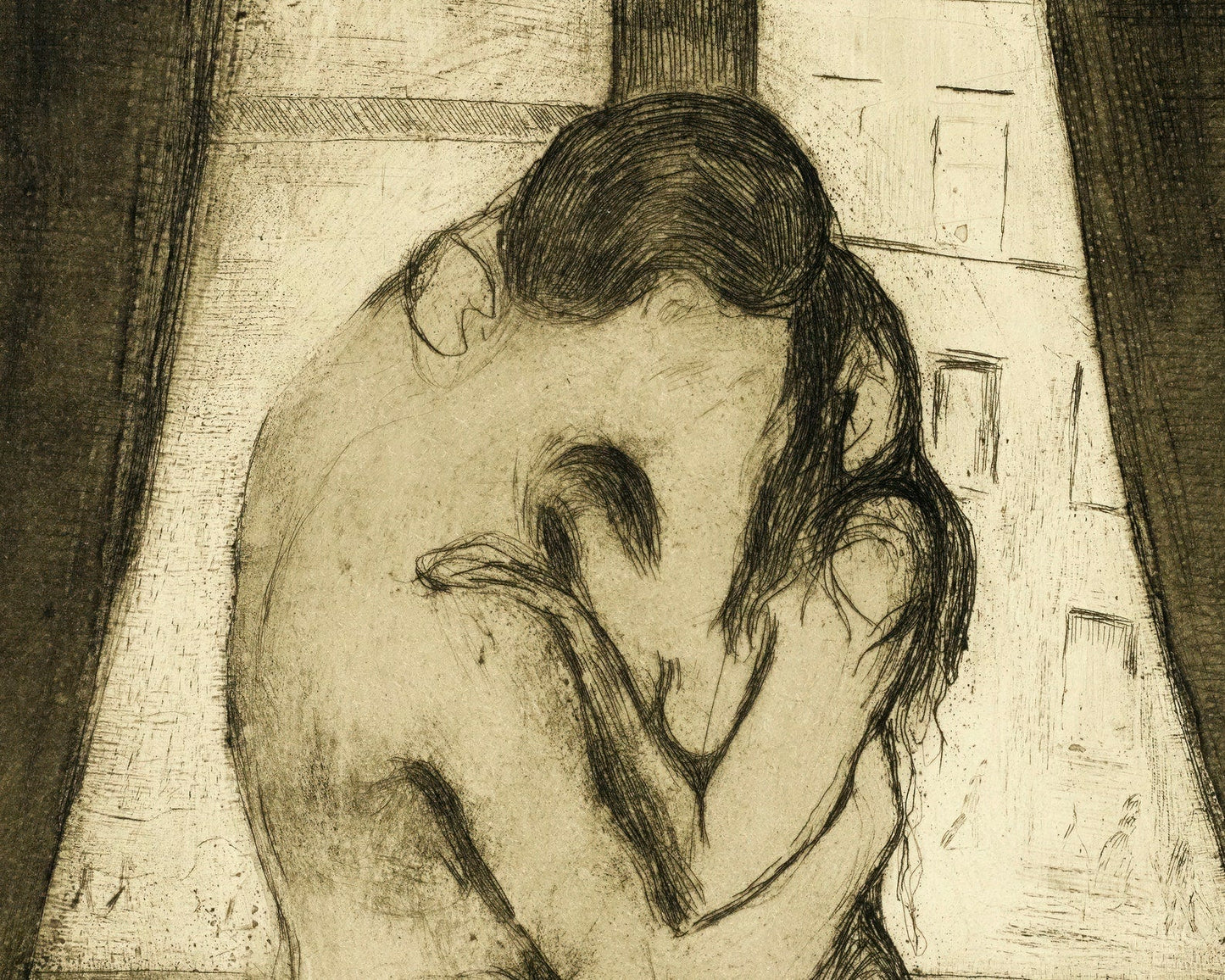 Edvard Munch "The Kiss" (c.1895) - Mabon Gallery