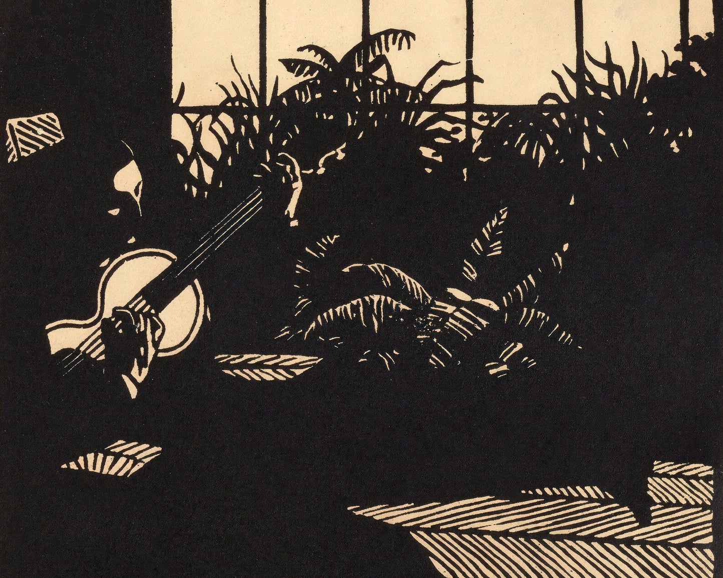 Félix Vallotton "Instruments de Musique: La Guitare" (c.1894) - Mabon Gallery
