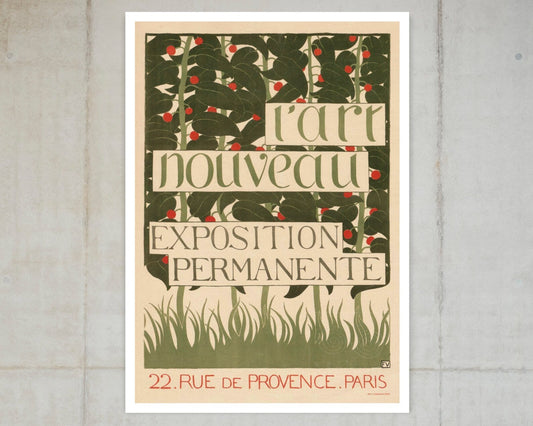 Félix Vallotton "L'Art Nouveau. Exposition Permamente" Vintage Exhibition Poster (c.1896) - Mabon Gallery