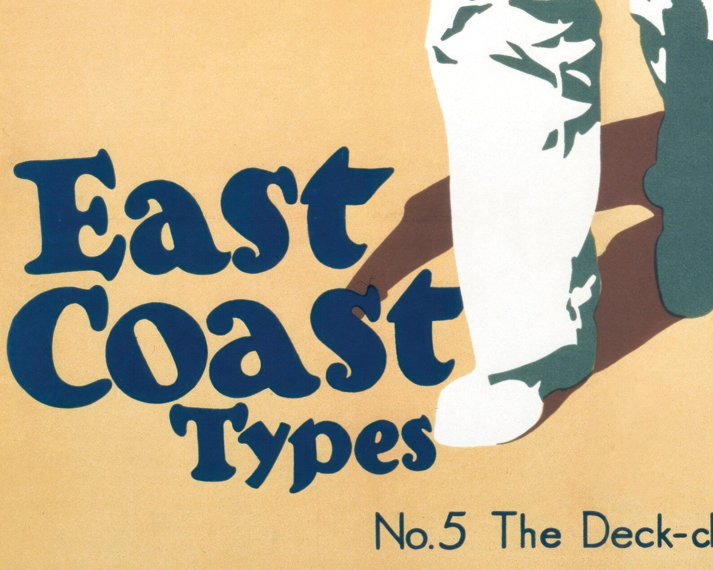Frank Newbould "East Coast Types: No.5 Deck Chair Man” (c.1931) Vintage Travel Poster - Mabon Gallery
