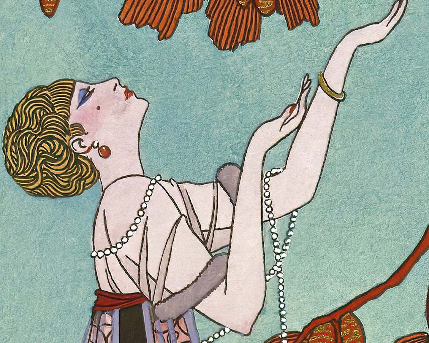 George Barbier "L'Oiseau Volage / The Fickle Bird" (c.1914) Vintage Illustration - Mabon Gallery