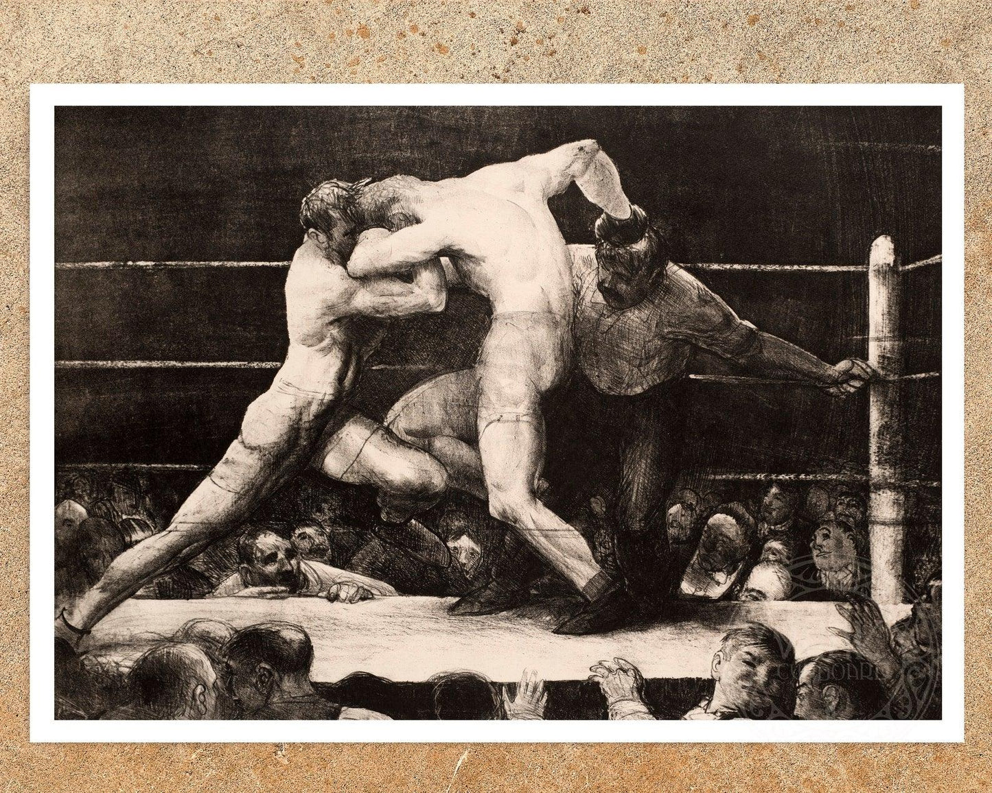 George Bellows "A Stag at Sharkey's" (c.1917) - Mabon Gallery