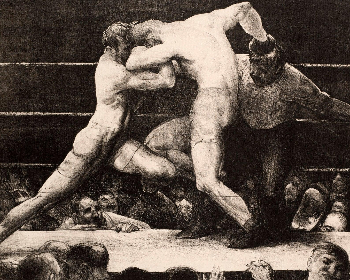 George Bellows "A Stag at Sharkey's" (c.1917) - Mabon Gallery