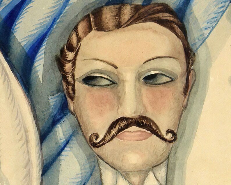 Gerda Wegener "Couple Au Café" (c.1925) - Mabon Gallery