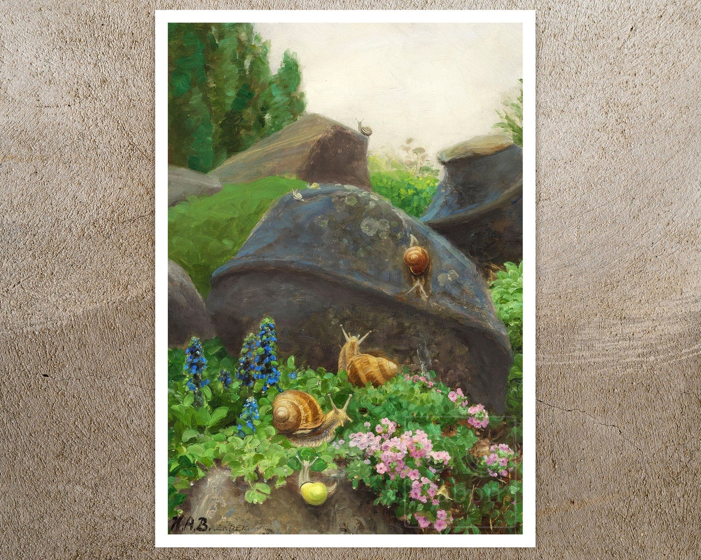 Hans Andersen Brendekilde “Snails in the Painters Garden” (c.1930) - Mabon Gallery