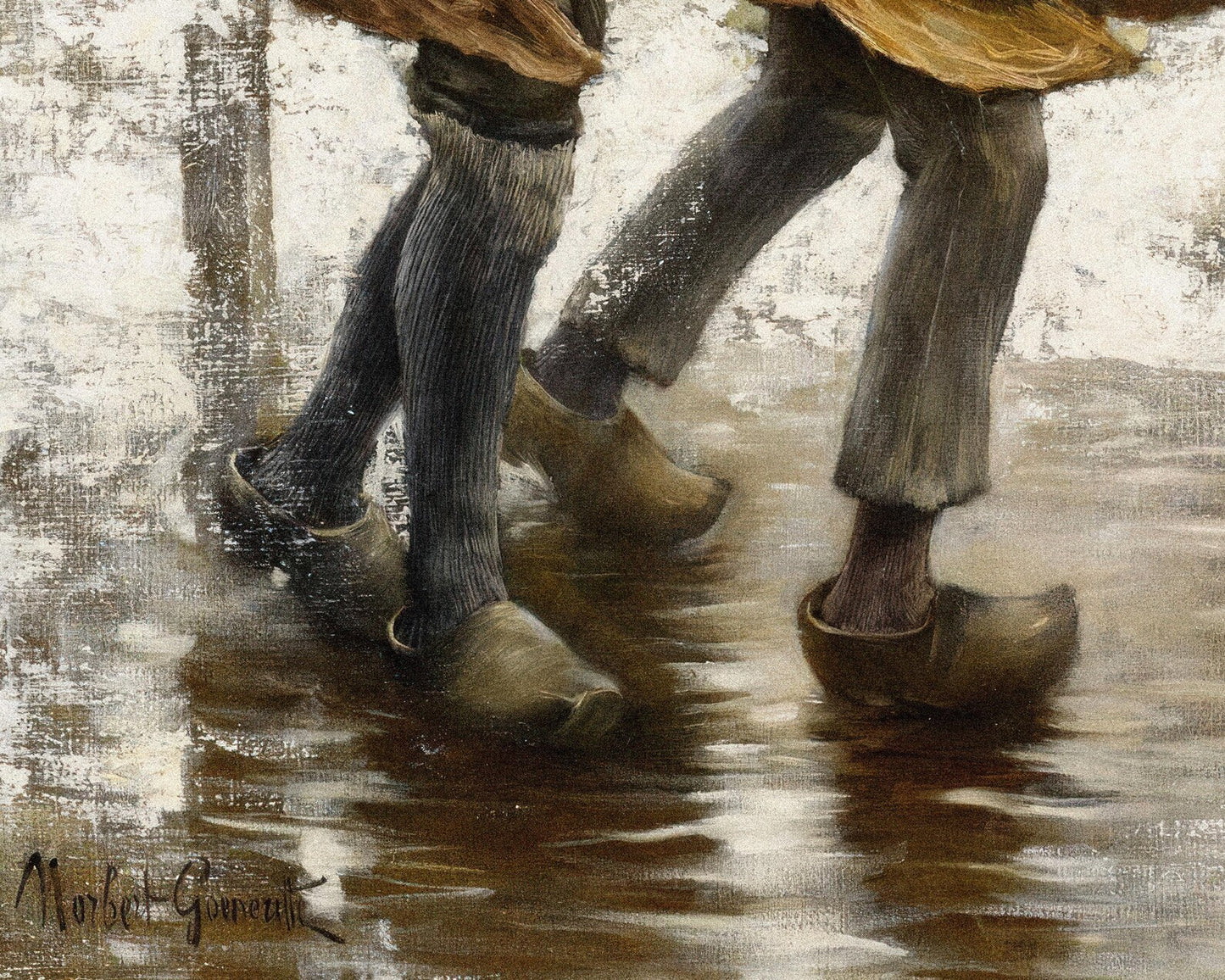 Norbert Goeneutte "Villagers On The Jetty During a Rainstorm" (c.1887)