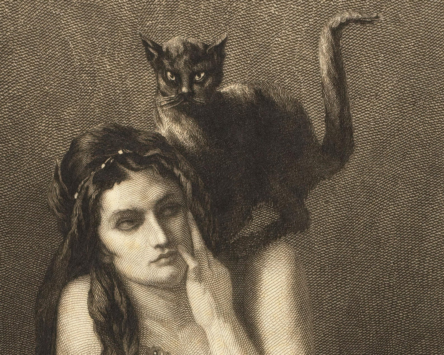 Auguste Danse "Woman With a Cat On Her Shoulder" (c.1875)