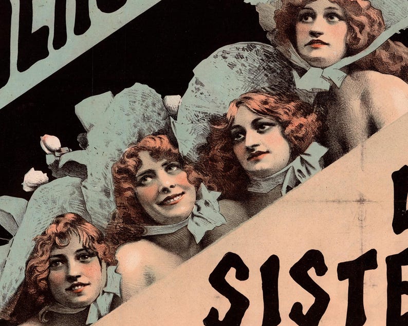Alfred Choubrac "Folies-Bergère, Les Sisters Barrison" (c.1890)