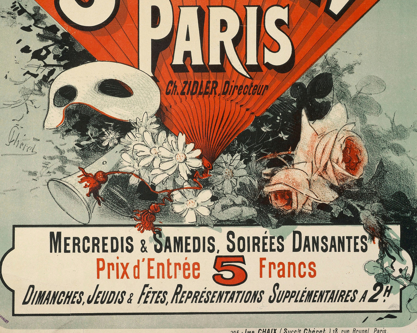 Jules Chéret "Champs-Elysées, Jardin De Paris" (1884) - Mabon Gallery
