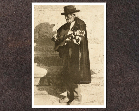James Craig Annan "A Blind Musician, Granada" (c.1913) Photogravure - Mabon Gallery