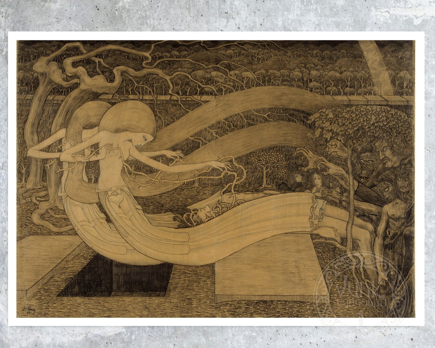 Jan Toroop "O Grave, Where is thy Victory?" (c.1892) - Mabon Gallery