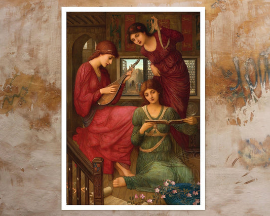 John Melhuish Strudwick "In the Golden Days" (c.1907) - Mabon Gallery