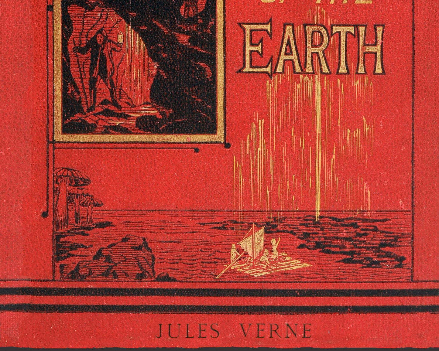 Jules Verne "A Journey to the Center of The Earth" First Edition Book Cover - Mabon Gallery