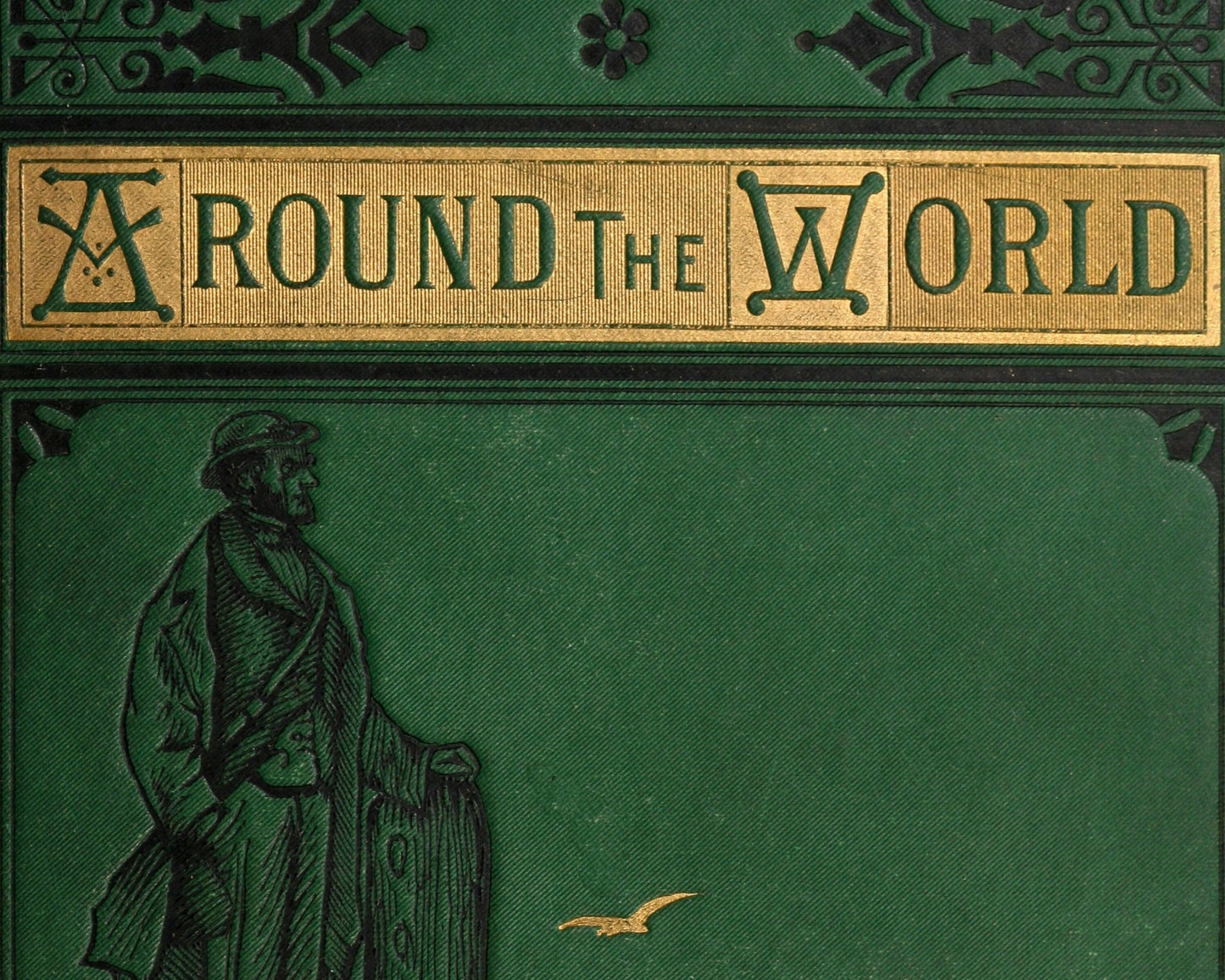 Jules Verne "Around The World In Eighty Days" Book Cover (c.1873) - Mabon Gallery