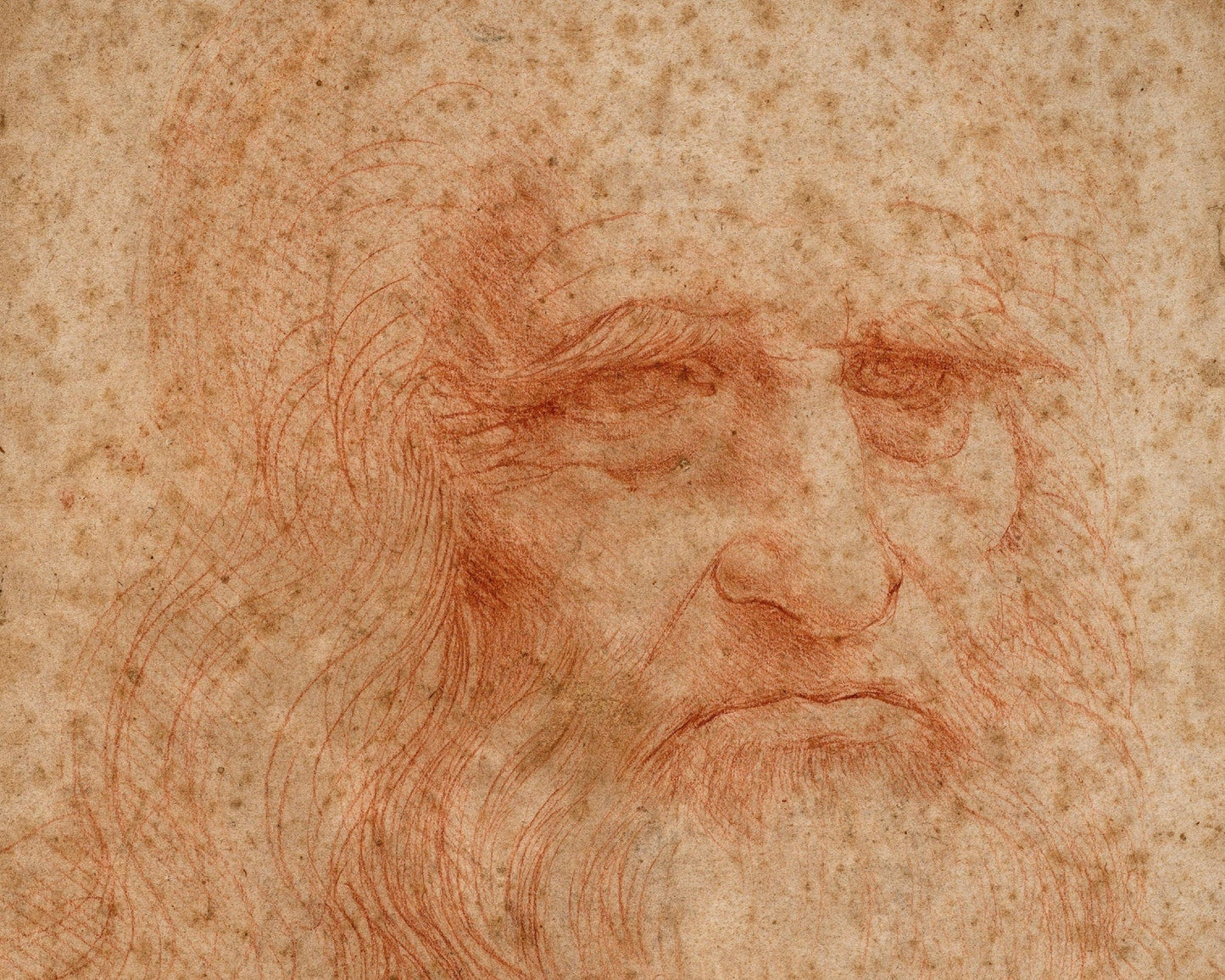 Leonardo da Vinci “Portrait of a Man in Red Chalk (Self Portrait)” (c.1510 - 1515) - Mabon Gallery