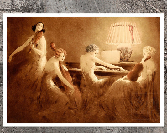 Louis Icart "Melody Hour" (c.1935) - Mabon Gallery