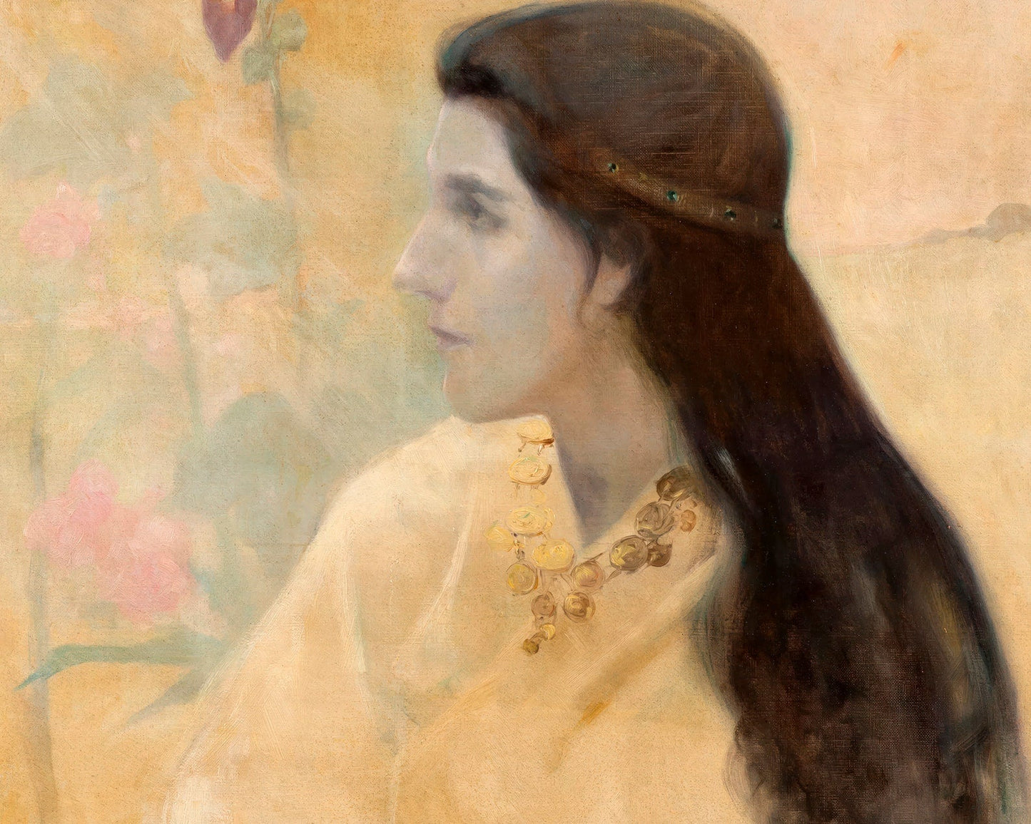 Lucien - Victor Guirand de Scévola "The Princess of the Primroses" (c.1895) - Mabon Gallery