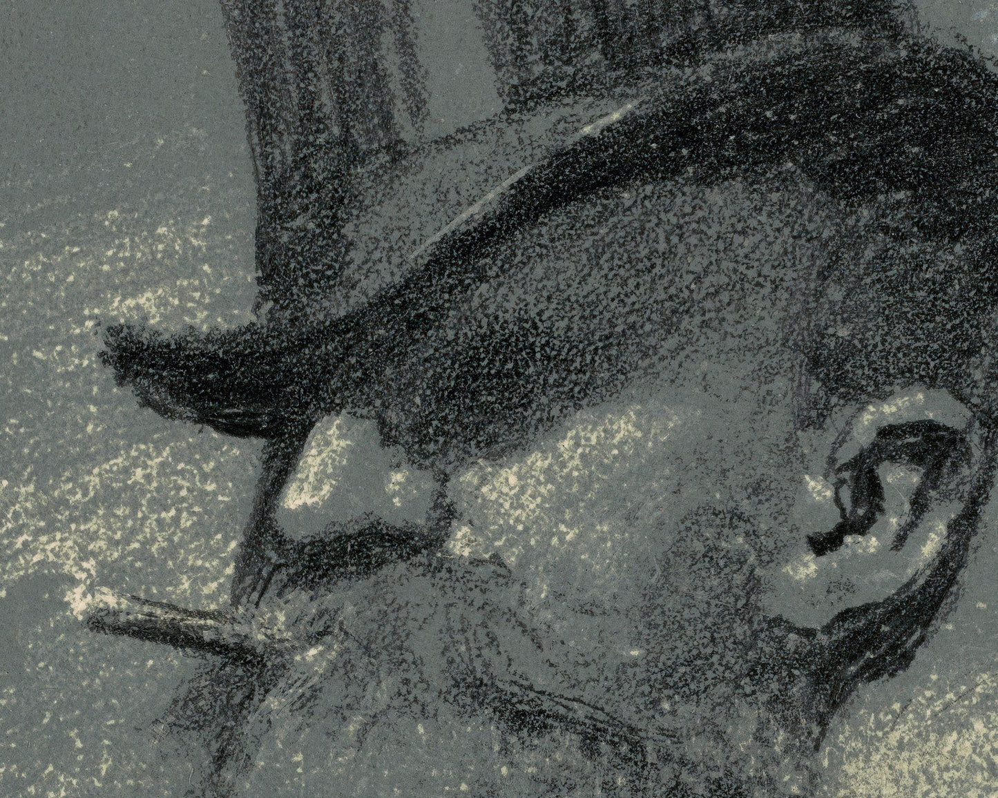 Robert Vonnoh "Man in Top Hat Smoking a Cigar" (c.1900) - Mabon Gallery