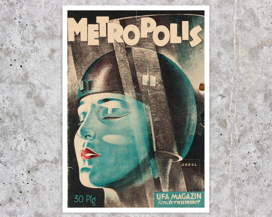 UFA Magazine Cover Artwork "Metropolis" (c.1927) by Werner Graul - Mabon Gallery