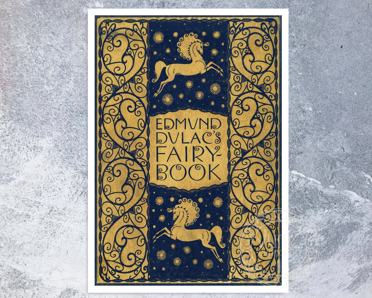 Vintage Book Cover Illustration "Edmund Dulac's Fairy Book" (c.1916) - Mabon Gallery
