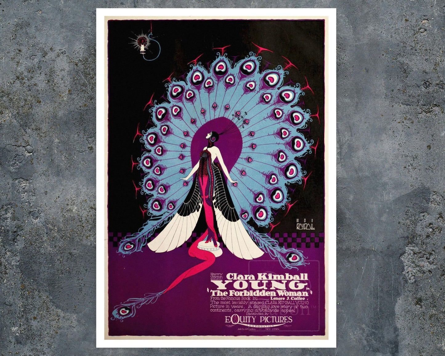 Vintage Movie Poster "The Forbidden Woman" (c.1920) Clara Kimball Young - Mabon Gallery