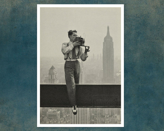 Vintage Photo Portrait “Charles C. Ebbets” (c.1932) Lunch Atop a Skyscraper - Mabon Gallery