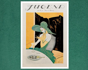A. Deiser "Jugend 1924 Nr.38" Vintage Magazine Cover Artwork - Mabon Gallery