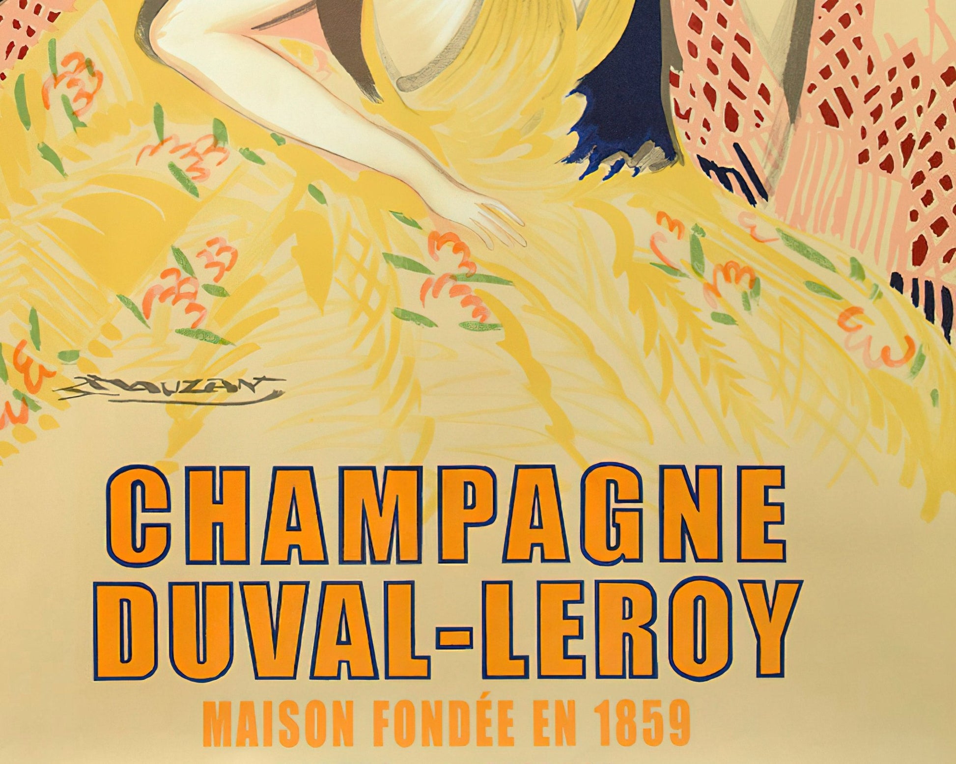 Achille Mauzan "Champagne Duval Leroy" (c.1923) - Mabon Gallery