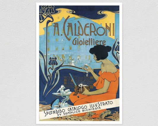 Adolfo Hohenstein "A. Calderoni Gioielliere" (c.1898) - Mabon Gallery