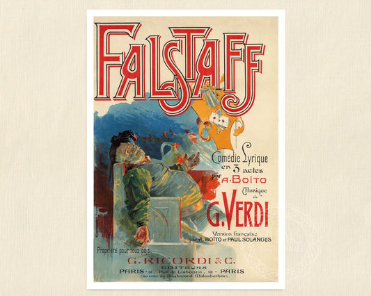 Adolfo Hohenstein "Falstaff" (c.1894) - Mabon Gallery