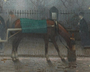 Adolphe Valette "Hansom Cab at All Saints" (c.1910) - Mabon Gallery