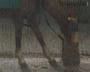 Adolphe Valette "Hansom Cab at All Saints" (c.1910) - Mabon Gallery