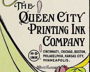 Albert Loose "Queen City Printing Ink Company" (c.1910) Vintage Magazine Advertising - Mabon Gallery
