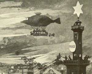 Albert Robida "Paris By Night" (c.1883) - Mabon Gallery