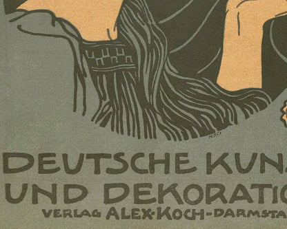 Alex Koch "Deutsche Kunst und Dekoration" (c.1900) Vintage Journal Cover Art - Mabon Gallery