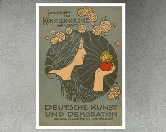 Alex Koch "Deutsche Kunst und Dekoration" (c.1900) Vintage Journal Cover Art - Mabon Gallery