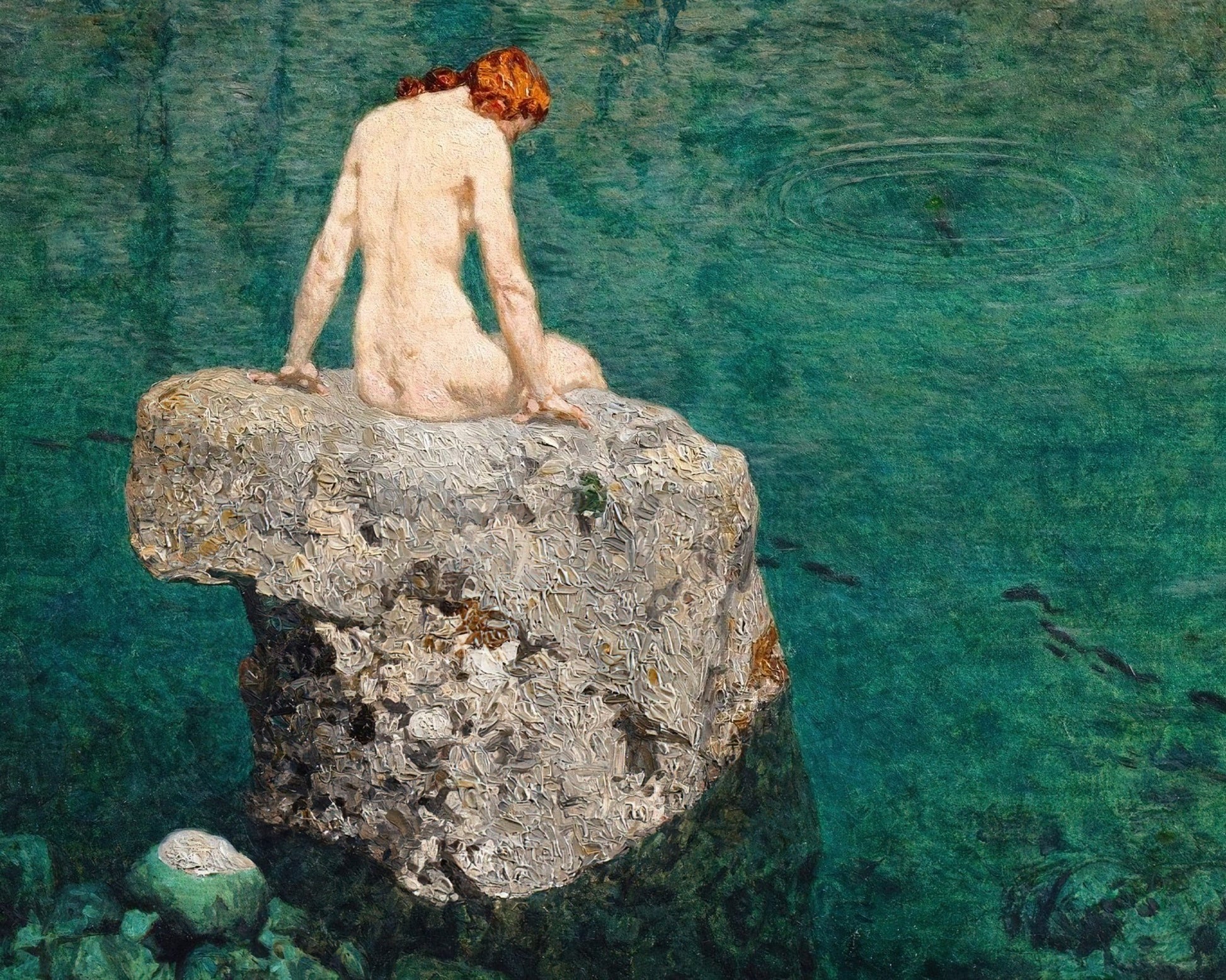 Alexander Rothaug "Am Nixenstein / Water Nymph" (c.1920) - Mabon Gallery