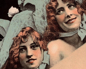 Alfred Choubrac "Folies - Bergère, Les Sisters Barrison" (c.1890) - Mabon Gallery