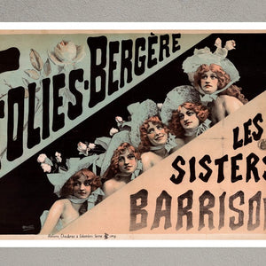 Alfred Choubrac "Folies - Bergère, Les Sisters Barrison" (c.1890) - Mabon Gallery