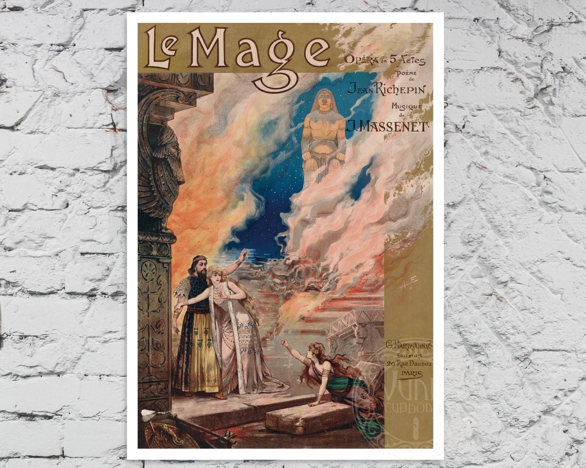 Alfredo Edel "Le Mage" (c.1891) Jules Massenet Opera Poster - Mabon Gallery