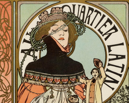 Alphonse Mucha "Au Quartier Latin" (1898) - Mabon Gallery