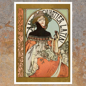 Alphonse Mucha "Au Quartier Latin" (1898) - Mabon Gallery
