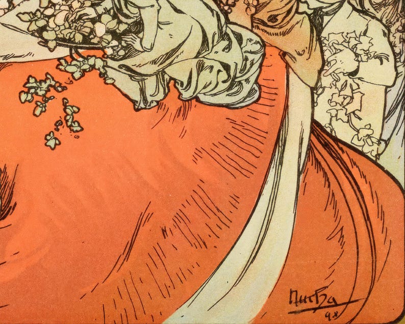 Alphonse Mucha "Au Quartier Latin" (1898) - Mabon Gallery