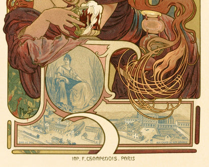 Alphonse Mucha "Bieres de la Meuse" (c.1900) - Mabon Gallery