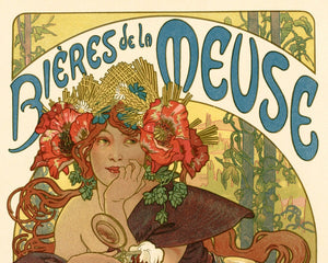Alphonse Mucha "Bieres de la Meuse" (c.1900) - Mabon Gallery