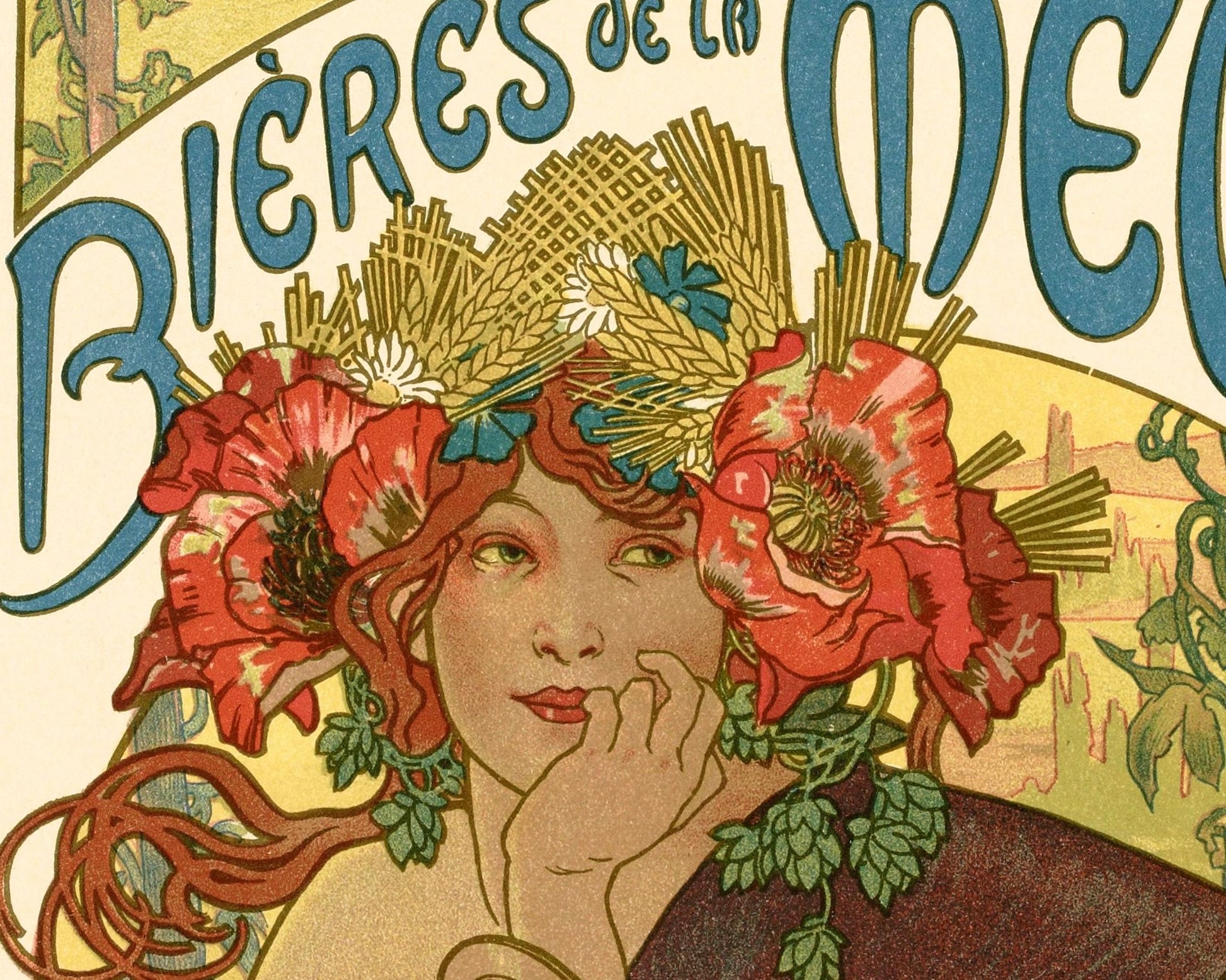 Alphonse Mucha "Bieres de la Meuse" (c.1900) - Mabon Gallery