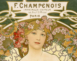 Alphonse Mucha "F. Champenois" (c.1897) - Mabon Gallery